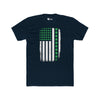 St. Patricks Day American Flag - Unisex Cotton Crew Tee