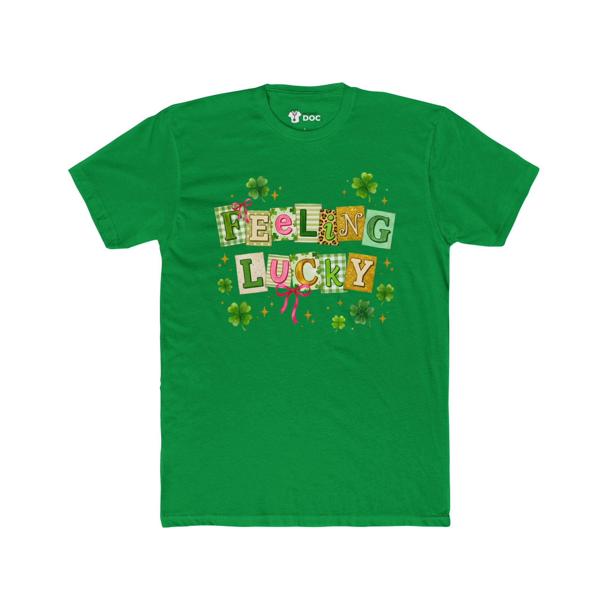 Feeling Lucky St. Patricks Day - Unisex Cotton Crew Tee