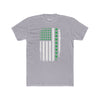 St. Patricks Day American Flag - Unisex Cotton Crew Tee