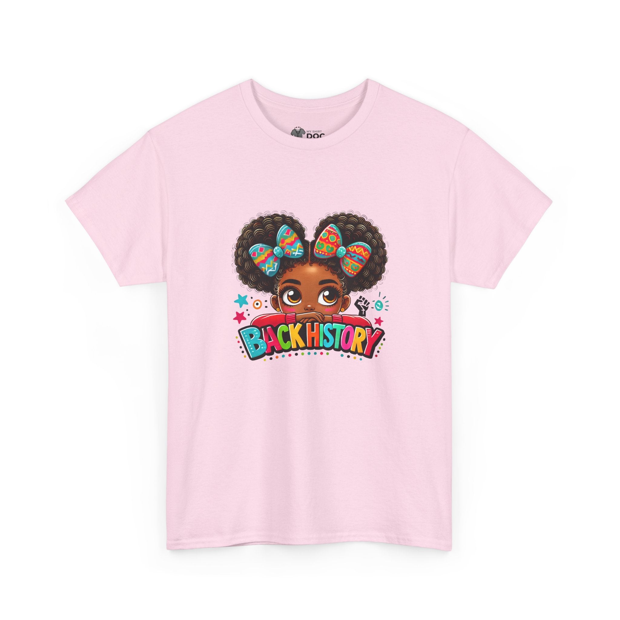 Celebrate Black History with this vibrant Afro Girl t-shirt featuring bold colors, cultural pride, and empowerment.